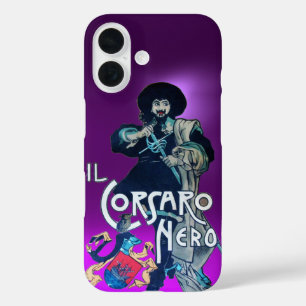 THE BLACK CORSAIR purple iPhone 16 Case