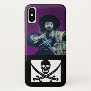 THE BLACK CORSAIR SKULL CROSSED SWORDS Purple Case-Mate iPhone Case