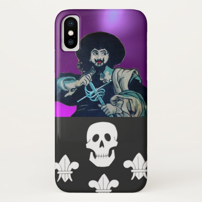 THE BLACK CORSAIR SKULL & FLEUR DE LIS Case-Mate iPhone CASE (Back)