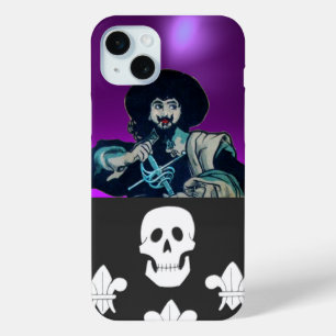 THE BLACK CORSAIR SKULL & FLEUR DE LIS iPhone 15 MINI CASE