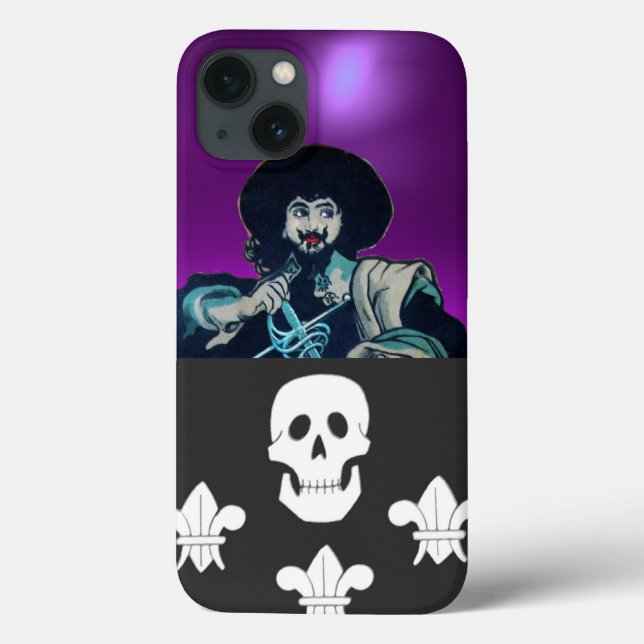 THE BLACK CORSAIR SKULL & FLEUR DE LIS Case-Mate iPhone CASE (Back)