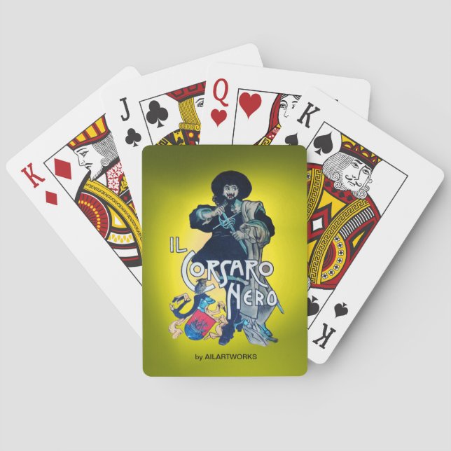 THE BLACK CORSAIR yellow Playing Cards (Back)