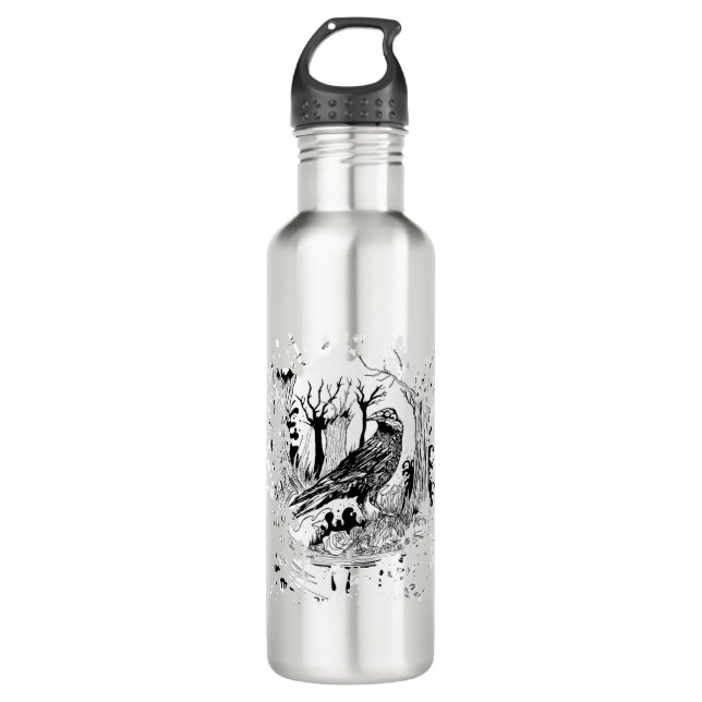 The Black Crow 710 Ml Water Bottle (Front)