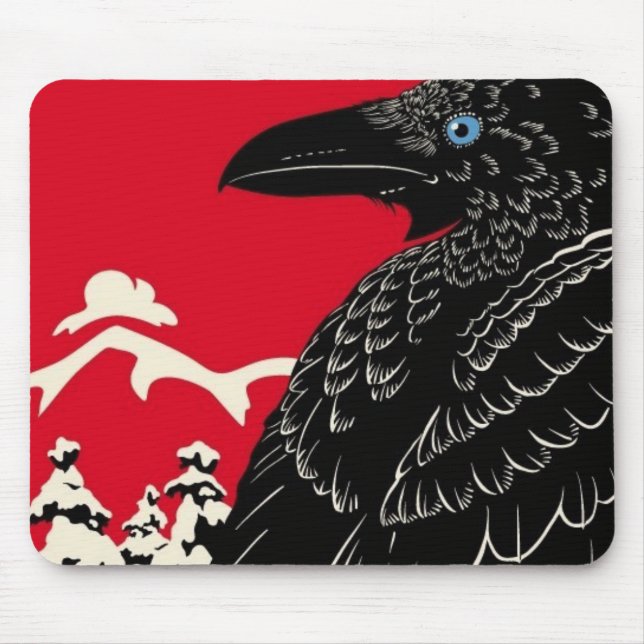 The Black Crow Mouse Pad (Front)