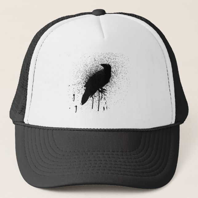 The black crow trucker hat (Front)