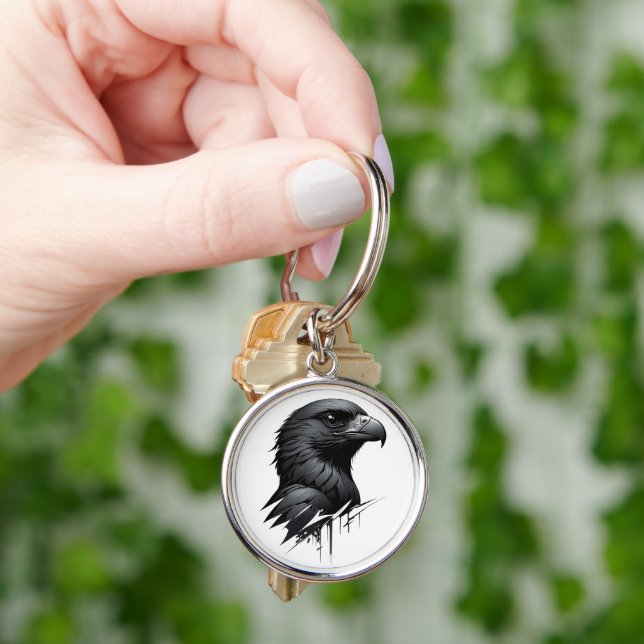 The Black Falcon Keychain (Hand)