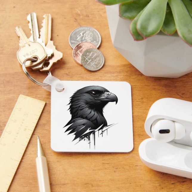 The Black Falcon Keychain (Desk)