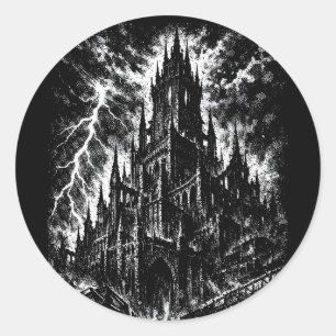 The Black Fortress by BurnsInHell Classic Round Sticker