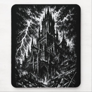 The Black Fortress by BurnsInHell Mouse Pad