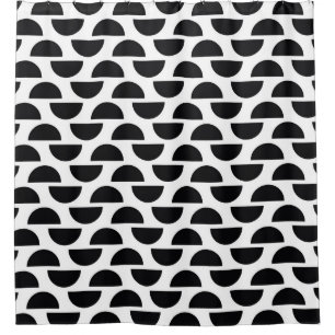 The black halves of the circle create a simple pat