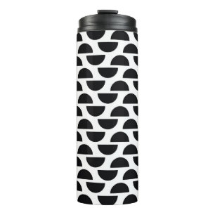 The black halves of the circle create a simple pat thermal tumbler