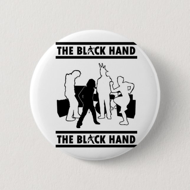 The Black Hand Cutouts 2 Inch Round Button (Front)