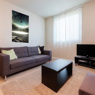 The black hole in the sky AI Art Poster