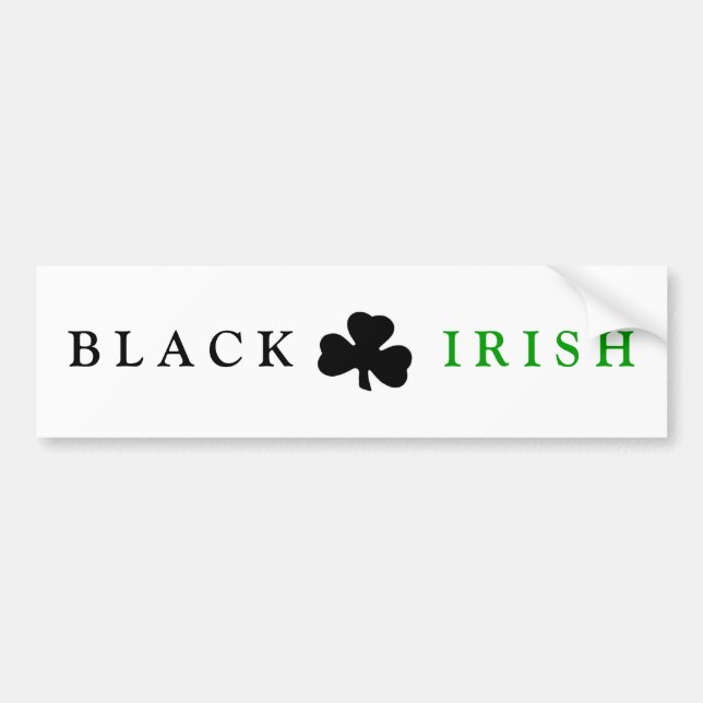 The BLACK IRISH bumper sticker (Front)