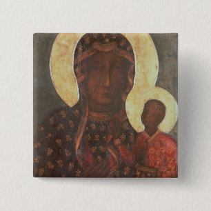 The Black Madonna of Jasna Gora 2 Inch Square Button