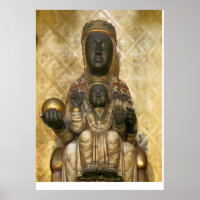 The Black Madonna of Montserrat Canvas Print