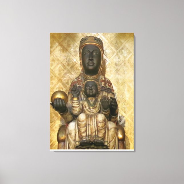 The Black Madonna of Montserrat Canvas Print (Front)