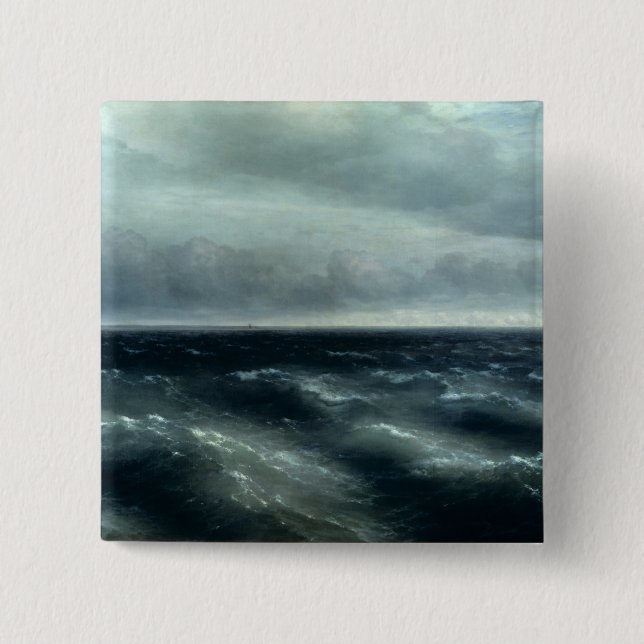 The Black Sea, 1881 2 Inch Square Button (Front)