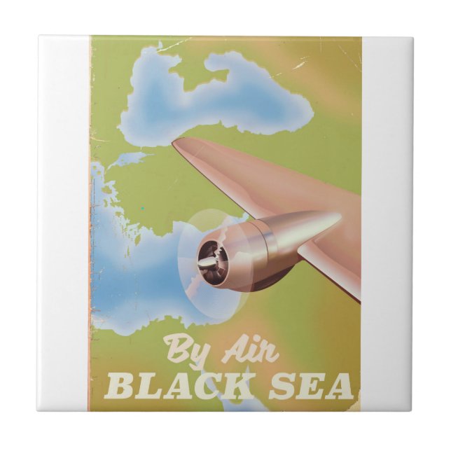 The black sea travel poster tile (Front)