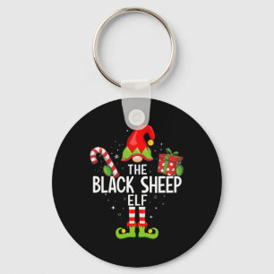 The Black Sheep Elf Family Christmas Pajama Xmas Keychain