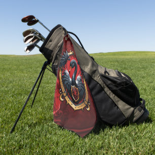 The Black Swan a symbol of elegance and power. Golf Towel