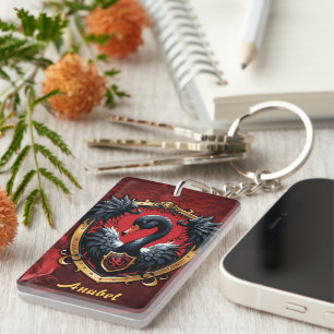 The Black Swan a symbol of elegance and power. Keychain
