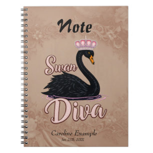 The black swan, queen of the water notebook