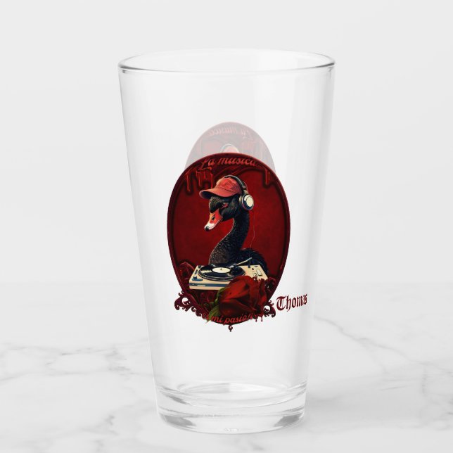 The black swan, symbolizing creativity  glass (Front)