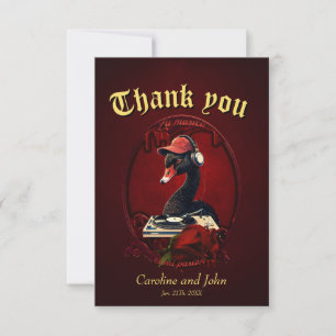 The black swan, symbolizing creativity  thank you card