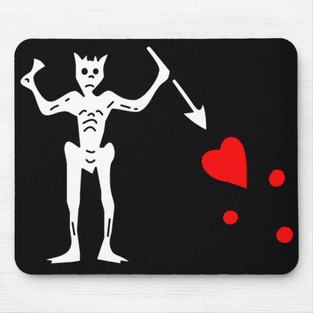 The Blackbeard Authentic Flag Mouse Pad (Front)