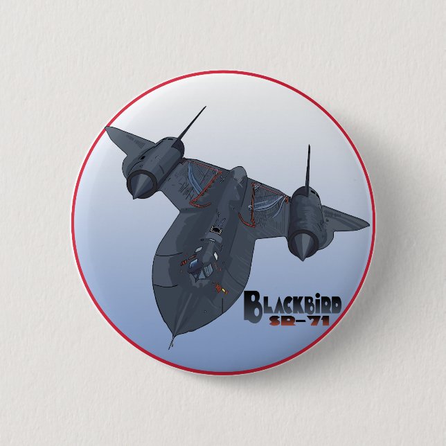 The Blackbird 2 Inch Round Button (Front)