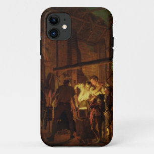 The Blacksmith's Shop (oil on canvas) iPhone 11 Case