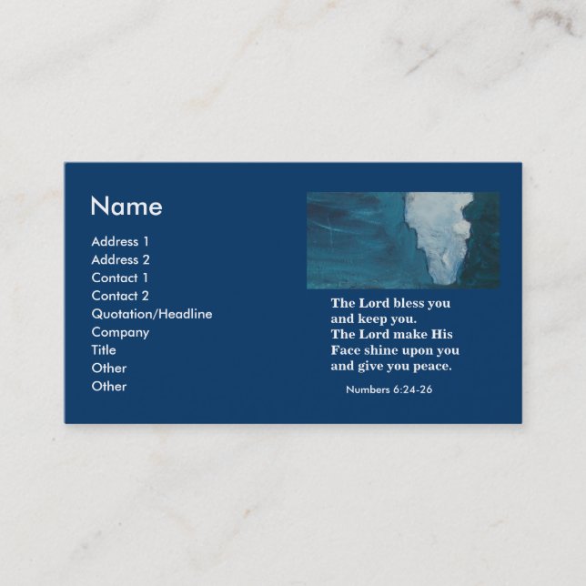 THE BLESSING BUSINESS CARD (Front)