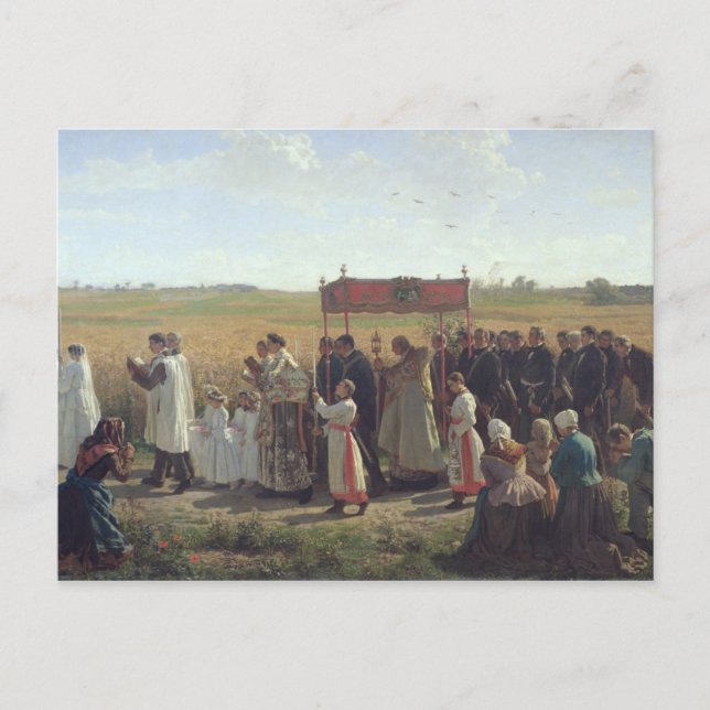 The Blessing of the Wheat in the Artois, 1857 Postcard (Front)