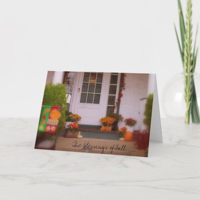 The blessings of Fall........ Holiday Card (Front)