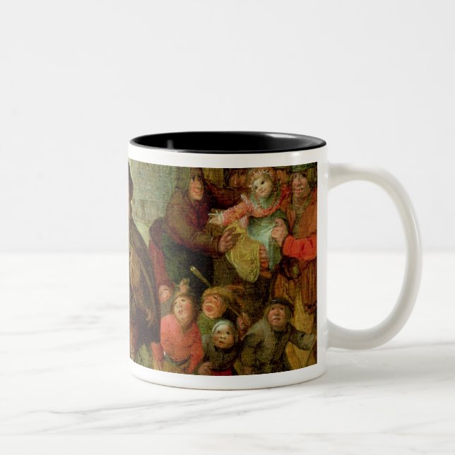 The Blind Hurdy Gurdy Player Two-Tone Coffee Mug (Right)
