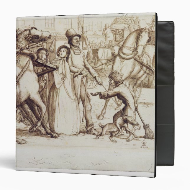 The Blind Man, 1853 (pen, ink, wash and graphite o Binder (Front/Inside)