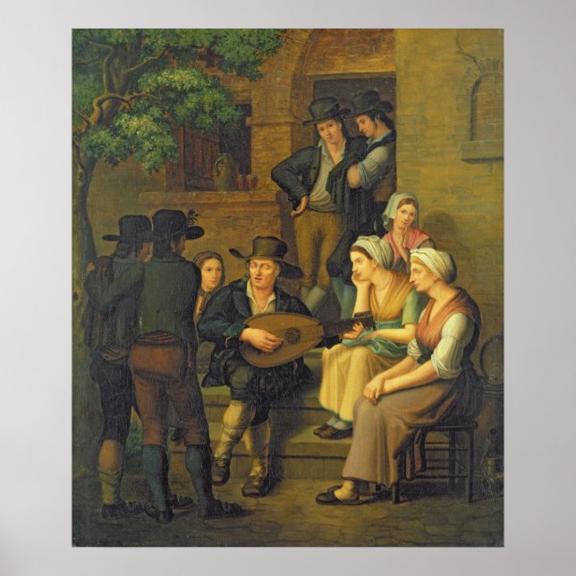 The Blind Singer, 1828 Poster (Front)