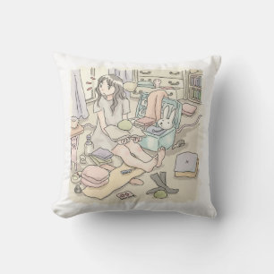 The Blind Throw Pillow