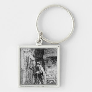 The blind Tobit, 1651 Keychain