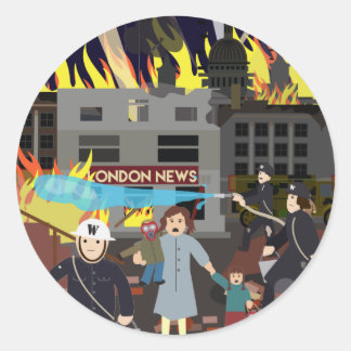 The Blitz 1940 WWII (Simple History) Classic Round Sticker