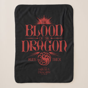 The Blood of the Dragon Runs Thick Sherpa Blanket
