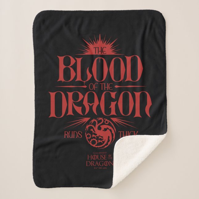 The Blood of the Dragon Runs Thick Sherpa Blanket (Front)