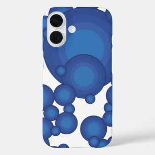 The Blue 70's year styling circle iPhone 16 Case