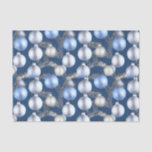 The Blue and Silver Christmas Bulb Series Design 7 Tissue Paper<br><div class="desc">The Blue and Silver Christmas Bulb Series Design  ~ perfect for decoupage or to adorn a gift.

See The Tissue Paper Store for more Tissue Papers in many colours
https://www.zazzle.com/store/tissue_paper_store/products</div>