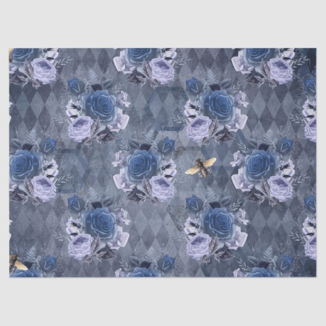 The Blue Bee Series Design 1 Tissue Paper (Front)