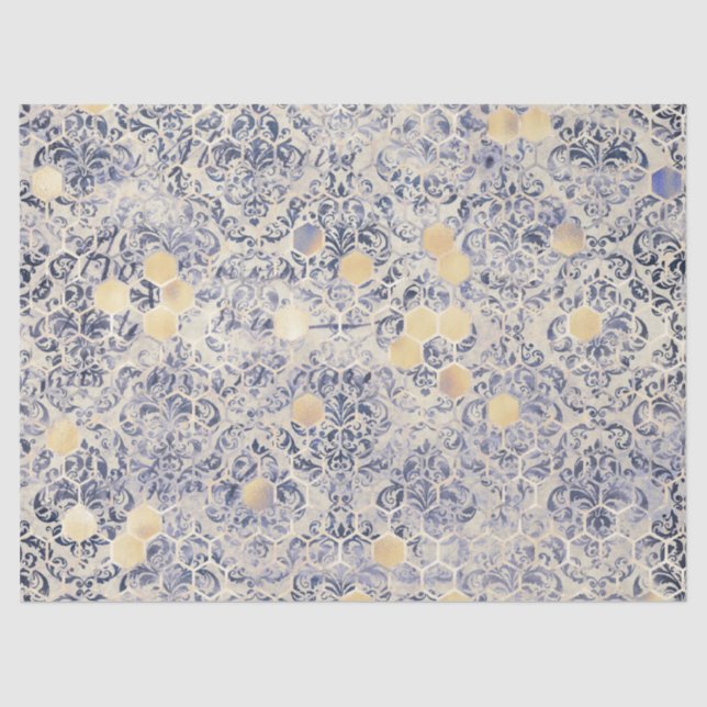 The Blue Bee Series Design 8 Tissue Paper (Front)