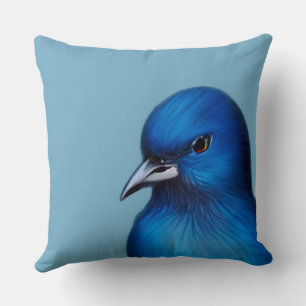 The blue bird throw pillow