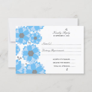 The Blue Blossom Wedding Collection RSVP Card