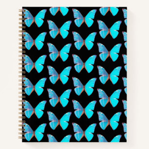 The Blue Butterfly Hardcover Spiral Notebook